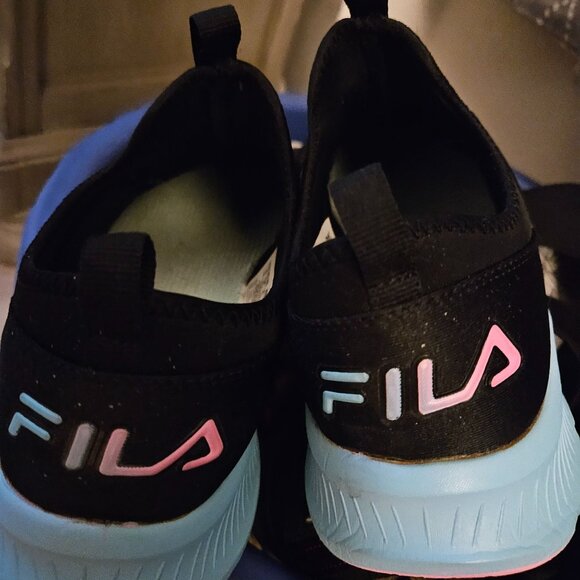 Fila Accolade EVO 2 Woman Size 10 Black Canvas Slip On Athletic Running Shoes - Picture 5 of 8